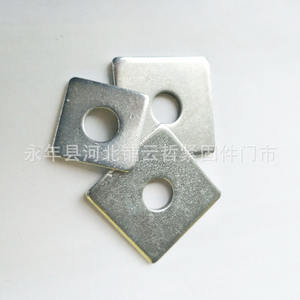 Rondelles carrées galvanisées, joints carrés arrondis, joints carrés plats épais, électrolyse disponible pour la personnalisation - Product Image 3