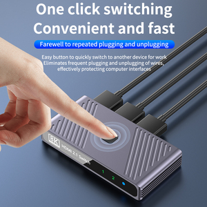 Nouveau commutateur <span class=keywords><strong>HDMI</strong></span> HD 8K 2X1 240Hz séparateur vidéo à taux de rafraîchissement Ultra élevé HDR <span class=keywords><strong>2</strong></span> en 1 sortie <span class=keywords><strong>écrans</strong></span> miroir <span class=keywords><strong>adaptateur</strong></span> de transfert vidéo - Product Image 4
