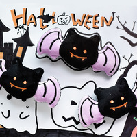 Mainan Anjing Halloween Berbentuk Hantu, Labu, dan Kelelawar, Boneka Plush Berbunyi, Mainan Kunyah Lembut untuk Anak Anjing