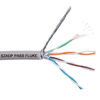 ADP tembaga murni/CCA PVC terisolasi 23AWG 24AWG luar ruangan Cat5 Cat5e FTP UTP SFTP Ethernet Lan kabel lolos uji harga grosir
