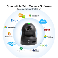 Caméra PTZ 1080P 60FPS 30X NDI HX2 USB3.0 HD 3G-SDI PoE avec cadrage automatique, vente en gros directe usine pour l'éducation