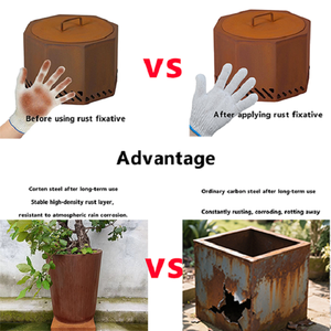 Braciere Rettangolare in Acciaio Corten/Focolare da <span class=keywords><strong>Giardino</strong></span> in Metallo Colore Ruggine Spessore 2mm Design Moderno ed Elegante a Legna - Product Image 3