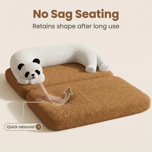 Sofá de Piso con Forma de <span class=keywords><strong>Panda</strong></span>, Espuma de Rápido Rebote, Tela de Peluche de Grado Comercial, Personalizable para Sala de Estar, Dormitorio y Espacio Infantil - Product Image 4