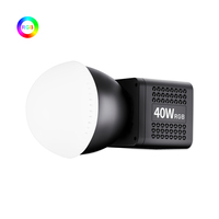Lampe vidéo LED RVB pour caméra portable 3400mAh Rechargeable 40W COB éclairage pour photographie Vlogging vidéoconférence