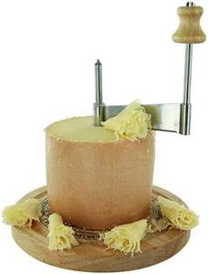 COOK CONCEPT KD3160 Grattoir à fromage en forme de tête de <span class=keywords><strong>moine</strong></span> avec couvercle de protection en bois, facile à utiliser, lavage à la main uniquement, 18,5x24,5cm - Product Image 3