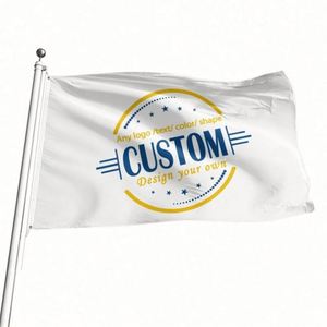 ธงพิมพ์ดิจิทัลรักษ์โลก แบบแขวน/ติดตั้งได้ทุกที่ ทุกขนาด ทุกโลโก้ ทุกดีไซน์ ผ้าโพลีเอสเตอร์ 100D สีขาว รูปทรงสี่เหลี่ยมผืนผ้า - Product Image 5