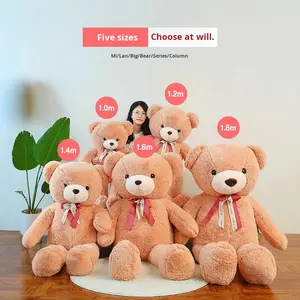 Супермягкий плюшевый медведь-игрушка, очень большой, для объятий, подушка для кровати, подарок на день рождения, наполнитель из ПП-хлопка, оптом - Product Image 4