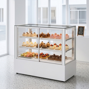 Vitrina Refrigerada <span class=keywords><strong>para</strong></span> Pasteles de Panadería Comercial, con Enfriamiento por Aire y Pantalla Digital, <span class=keywords><strong>para</strong></span> Cafetería o Tienda de Postres - Product Image 2