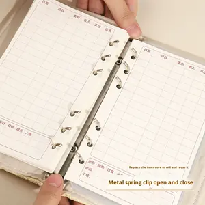 Cuaderno impreso de tela A3 para gestión financiera familiar, libro portátil de hojas sueltas para <span class=keywords><strong>contabilidad</strong></span> de ingresos y gastos diarios - Product Image 3