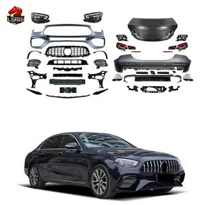 W213 Upgrade Lama Baru E63 AMG Kit Bodi untuk Mercedes Benz E Class Depan Belakang Bumper Bodykit