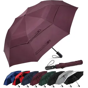 Wholesale custom suppliers big large automatic promotion folding golf parasol umbrella with logo