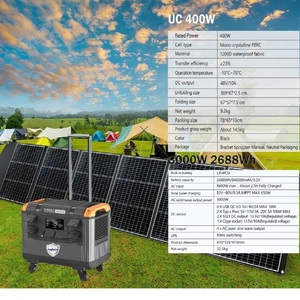 Car 3000W MPPT Power Bank Portable Energy Storage Station Home Jump Flashlight 400W T30 Solar Power Bank Portable - Product Image 1