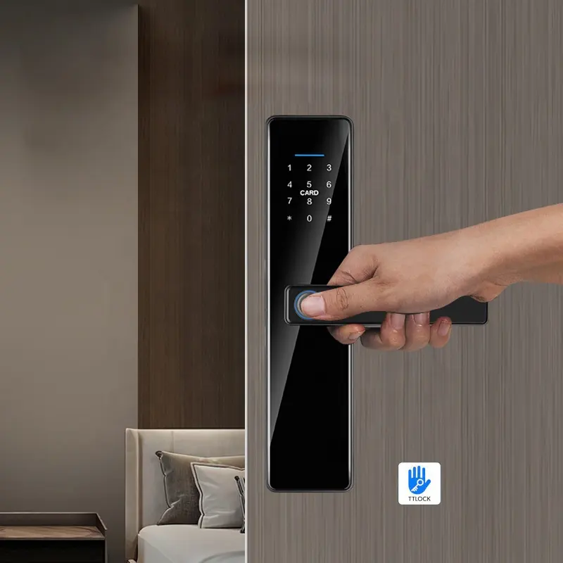 Pulido wasserdicht im Freien Hochs icherheit elektrische digitale biometrische Wifi Finger abdruck Smart Keyless Türschloss