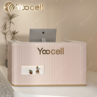 Yoocell table de réception de salon de manucure de qualité supérieure, chaises d'attente de réception modernes, petit bureau de réception