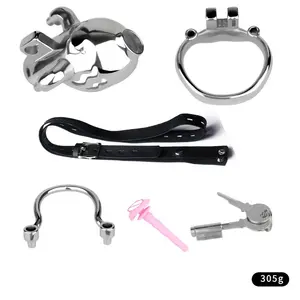 Pequeño macho PA Piercing Uretral Lock Chastity Cage Device CBT Cock Cage Sadism BDSM Productos sexuales para adultos Hombres Gay 18 - Product Image 6