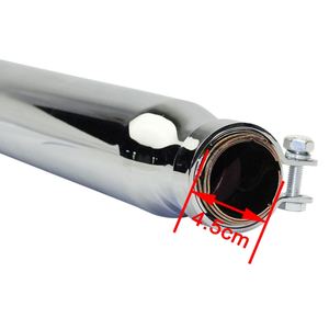 Tuyau de <span class=keywords><strong>silencieux</strong></span> en acier chromé Slash Cut pour Harley Honda 1-3/8 "1-1/2" 1-5/8 "1-3/4" <span class=keywords><strong>Cafe</strong></span> <span class=keywords><strong>Racer</strong></span> Bobber <span class=keywords><strong>Silencieux</strong></span> d'échappement - Product Image 4