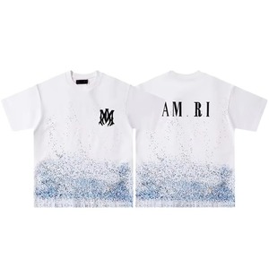Camiseta de Verano para <span class=keywords><strong>Hombre</strong></span>, Estilo Europeo Americano, 100% Algodón, <span class=keywords><strong>Casual</strong></span>, Moderna, con Estampado Gráfico, <span class=keywords><strong>Manga</strong></span> <span class=keywords><strong>Corta</strong></span>, Tejido de Punto Holgado - Product Image 3
