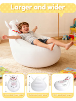 Canapé gonflable mignon pour enfants - doux, respectueux de la peau et portable ; idéal pour le camping ou comme chaise longue