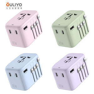 OULIYO Travel Power <b>Adapter</b> 45W <b>USB</b>-<b>C</b> PD Multi Country <b>Plug</b> Outlet for iPhone 16 - Product Image 1