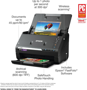 Système de numérisation photo et de documents sans fil haute vitesse Epson FastFoto FF-680W, noir - Product Image 5
