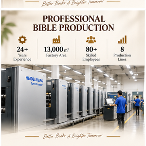 Maßgefertigte Große Heilige Bibel Buchdruckerei Ledergebundene Hardcover-Bibel mit Goldschnitt und Daumenregister Großhandel - Product Image 5