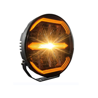Faro LED da 9 Pollici Omologato ECE R65 R148 R149 con Luce di Parcheggio Dinamica Ambra e Bianca e Funzioni di Segnalazione Stroboscopica per Volvo