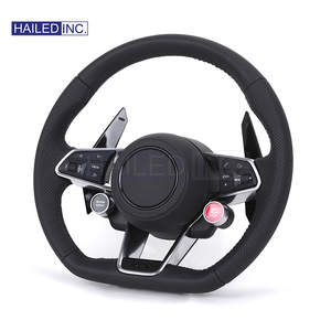 Volante de cuero con adornos plateados Volant Lenkrad de actualización personalizada HAILED para <span class=keywords><strong>Audi</strong></span> A3 A4 A5 A6 A7 A8 R8 RS3 RS6 B8 B9 S7 RS <span class=keywords><strong>S</strong></span> <span class=keywords><strong>Line</strong></span> - Product Image 1