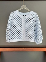 ChengXi Nouveautés Printemps 2026 : Ensemble Robe à Bretelles et Cardigan Tricoté Creux Élégant à Strass Style Français