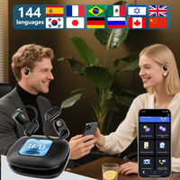 Écouteurs intra-auriculaires Ai à traduction en temps réel, son HD, écran intelligent LED, pour affaires, voyages, sport, étanches IPX4, double appareil