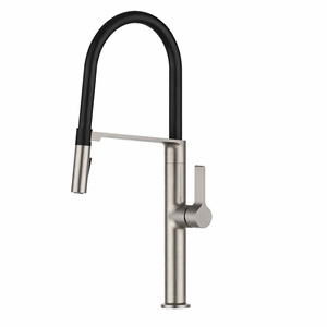 <span class=keywords><strong>Grifo</strong></span> de <span class=keywords><strong>Cocina</strong></span> Moderno de Latón con Dos Funciones, Níquel Cepillado, Agua Fría y Caliente, Monomando, <span class=keywords><strong>Manguera</strong></span> Giratoria Ajustable - Product Image 1