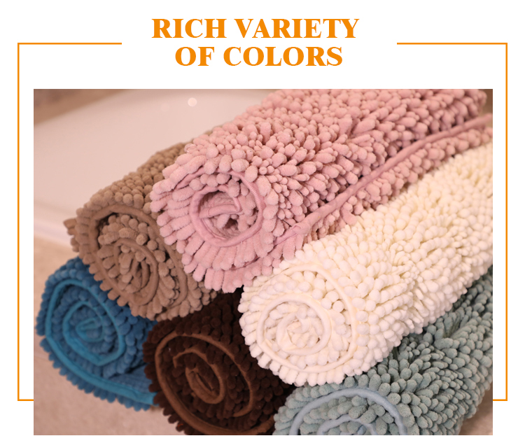 Hot sale Interior door mat bathroom rug chenille mat(图4)