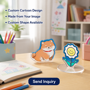 Support de bureau personnalisé en acrylique, figurine animale de dessin <span class=keywords><strong>animé</strong></span>, décoration avec votre <span class=keywords><strong>image</strong></span>, n'importe quel personnage, forme écologique, durable, mignon, lumineux - Product Image 5
