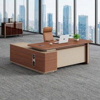 Bureaux de direction modernes en forme de L, en bois, pour PDG et managers, avec personnalisation et vente en gros