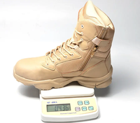 Bottes tactiques Panama pour hommes, mi-mollet, à lacets et fermeture éclair, semelle extérieure en caoutchouc, chaussures de randonnée anti-collision tendance pour l'extérieur