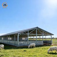 Estructura de Acero Ligero de Diseño Moderno, Cobertizo Prefabricado para Ovejas y Cabras, Cobertizo para Granja, Fácil Instalación, Personalizable