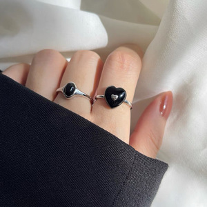 Anillo Ovalado de Plata de Ley S925 con Bisel de Ágata Negra, Joyería de Moda Unisex, Regalo - Product Image 5