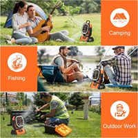 Ventilateur de table électrique rechargeable, portable, ventilateur de camping, F26, lumière LED, batterie externe 20000mAh, oscillant pour voiture/camping-car