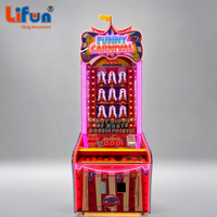 LIFUN Machine de jeu de lancer de balles de carnaval amusante, à monnayeur, avec cible de clown et système de rédemption de tickets, équipement d'arcade