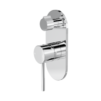 Gun Grey Acier inoxydable 304 Robinet de bain et de douche mural dissimulé Mitigeur de douche Robinet inverseur