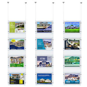 Publicité immobilière Boîtes à lumière LED Affichage de la fenêtre de poche Boîte à lumière mince suspendue - Product Image 1