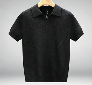 Camiseta de punto de manga corta para hombre, nueva colección de verano, con cuello tipo tijera, de lyocell, fresca y resistente a las arrugas - Product Image 2