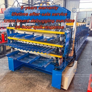 Máquina Formadora de Láminas para Techos de Tres Capas con Diseño Personalizado y Control PLC, Maquinaria para Paneles Corrugados Trapezoidales IBR - Product Image 2