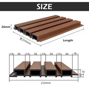 Chống cháy đầy đủ Ốp capped co-đùn Gỗ Ngoài Trời tường ốp 3D dập nổi rãnh WPC tường Bảng điều khiển bên ngoài <span class=keywords><strong>Composite</strong></span> - Product Image 4