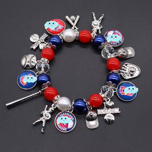 กำไลข้อมือสปอร์ตยืดได้สำหรับทุกเพศ, กำไลข้อมือสวยแนวเบสบอลมาใหม่ - Product Image 3