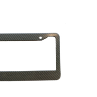 Cadre de plaque d'immatriculation en fibre de carbone, 2 et 4 trous, style sport, norme américaine, ensemble de supports de plaque d'immatriculation pour voiture