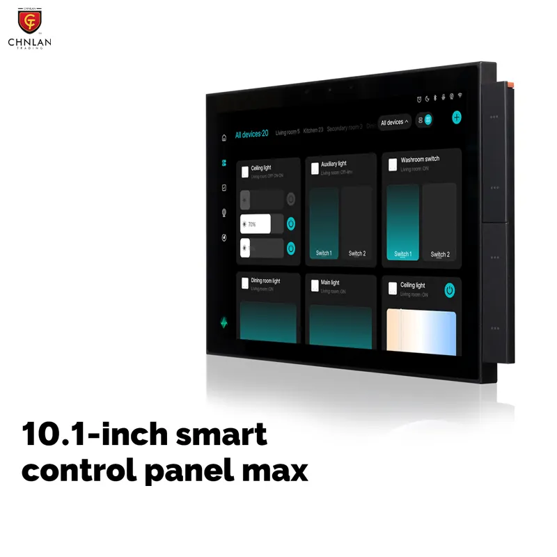 Panel WiFi inteligente Pantalla táctil de 10,1 pulgadas Zigbee Blue Tooth Gateway Panel de control central Max para Smart Home