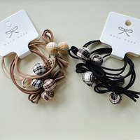 Lot de 3 élastiques à cheveux noués à haute élasticité, étoile à cinq branches, pour queue de cheval haute, accessoires capillaires élégants