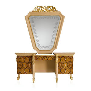 <strong>Victorian</strong> Style Elegant <strong>Dressing</strong> <strong>Table</strong> Bedroom Furniture Wooden Birch Hand Carved Gold Foil Makeup <strong>Table</strong> - Product Image 1