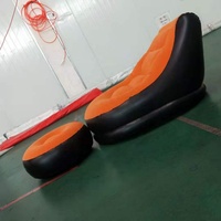 Fauteuil gonflable pliable design moderne 2024 avec repose-pieds, canapé paresseux floqué pour l'extérieur et le salon
