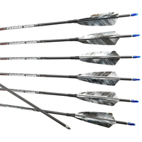 Tir à l'arc 0.003 flèches en carbone 300 400 500 600 700 800 900 1000 1100 1300 arbre de la colonne vertébrale composé arc recourbé chasse au Longbow